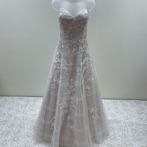 NWT Jacquelin Exclusive Strapless Floral Wedding
